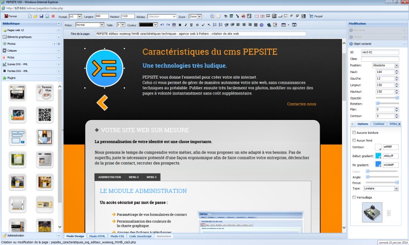 Module éditeur wysiwyg PEPSITE